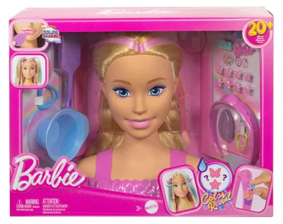 Produktbild von Barbie Fashionistas Frisierkopf mit Farbwechsel-Zubehör
