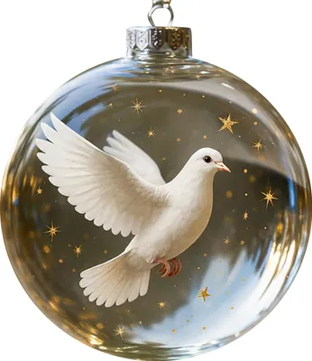 Produktbild von Weihnachtskugel mit Vogelmotiv, bruchsicher, transparent, mit naturgetreuen Vögeln, festliche Hängekugel für den Weihnachtsbaum