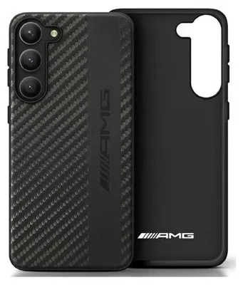Productafbeelding van Telefoonsleeve Amg Carbon Stripe & Embossed voor Samsung Galaxy S23 - Zwart