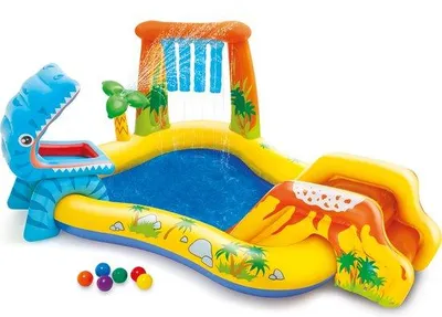 Produktbild von Intex Dinosaurier-Pool mit Rutsche – 249 x 191 x 109 cm