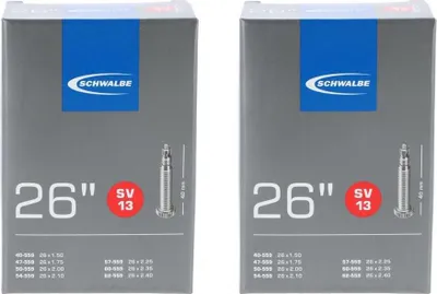Produktbild von 2x Schwalbe SV 13 Fahrradschlauch 26" 40/62-559