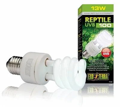 Productafbeelding van Exo Terra UVB100 compactlamp 13W | 26W | optimale UVB voor tropische terraria 13W