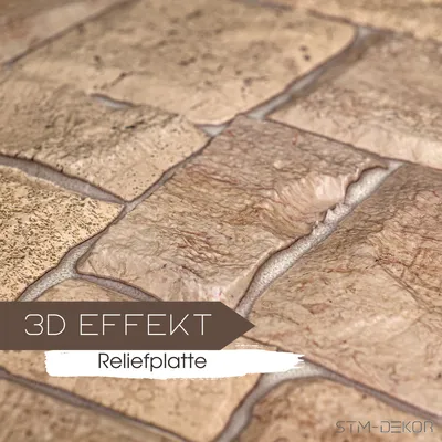 Produktbild von 3D PVC Wandpaneele | Deckenpaneele | Paneele Steinoptik | 1 Platte - 0.5 qm | Wanddeko | Wandverkleidung | Wasserfest - Beige Shell Stone