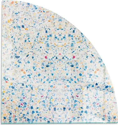 Produktbild von Abstraktes Texturmuster – Glasbodenplatte für – Kaminofen – Kaminplatte Glas – Schutzglas – Funkenschutzplatte –Glasbodenplatte Feuerfeste – Hitzeschutzplatte – Bodenschutz aus Glas – 1/4 100x100 cm