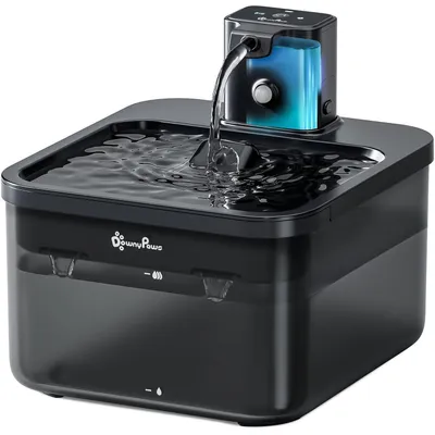 Produktbild von Katzenbrunnen 2.5L Kabellos Schwarz | Bewegungsmelder, Batteriebetrieben 4000mAh, Leise