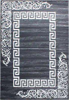 Image de Teppium Tapis 120x170 cm, Design Moderne Méandre Gris Blanc, Facile d’Entretien, Idéal pour Salon, Chambre d’Ado ou Coin Repas