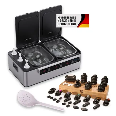 Produktbild von Hot Stone Set "Premium" Erwärmer - 64 Hot Stones