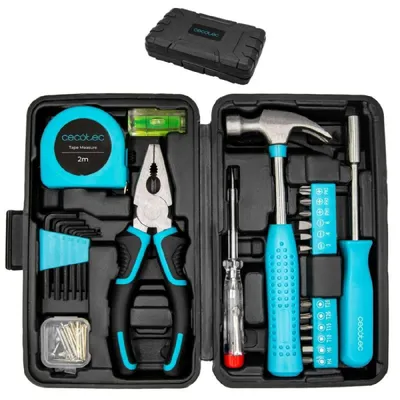 Image de Cecotec Boîte à outils EasyGo, 68 pièces. Coffret ultra-compact et portable, comprenant un marteau et un mètre