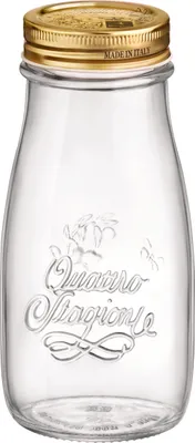 Produktbild von Einkochwelt 400 ml Flasche Quattro Stagioni mit 56 mm Schraubdeckel gold