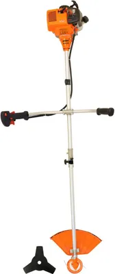 A product shot of a string trimmer on a white background.