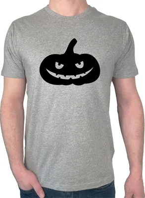 Produktbild von Huuraa Herren T-Shirt Halloween Kürbis Pumpkin S Sport Grey Bio Baumwolle Fairtrade Herrenshirt Geschenkidee