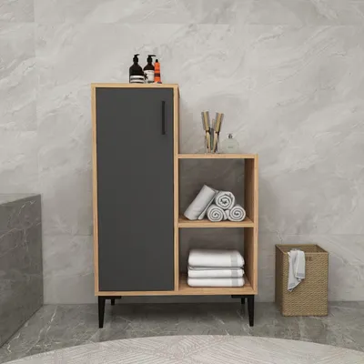 Immagine prodotto di Skye Decor, Reysary - Atlantic Pine, Antracite, Armadio multiuso, Pino Atlantico, 100% PANNELLI DI PARTICELLE RIVESTITI IN MELAMMINA, 106,8 x 35 x 71,4 cm