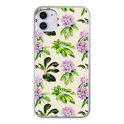Produktbild von MuchoWow® Handyhülle Schutzhülle Hülle für iPhone 11 Hortensien - Pflanzen - Muster Silikon Softcase Handy Hülle - Handytasche