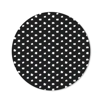 Produktbild von MuchoWow® Mauspad Mousepad Schwarz - Weiß - Punkte - Design 30x30 cm - Mousepads - Maus Mat - Pad - Mausunterlage - Tischunterlage - Schreibtischmatten
