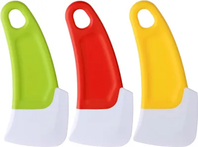 Produktbild von Mini Silikonspatel - 3 Stück Silikonpfannenkratzer - Multifunktionale Küchenkratzhilfe - Reinigungskratzhilfe - Silikonreinigungskratzhilfe - Teigkratzhilfe - Mini Spatel - Kleine Teigkratzhilfe für das Kochen