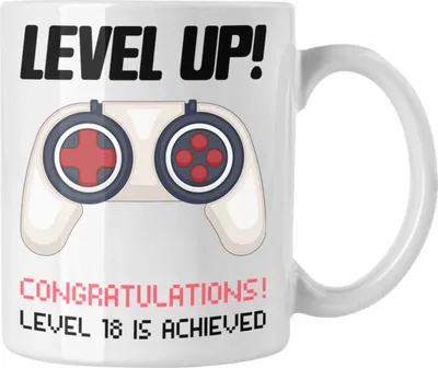 Produktbild von Trendation - 18. Geburtstag Tasse Jungen Jungs Geschenk 18er Geschenkidee 18 Sohn Gamer Zocker Sprüche Lustig (Weiß)