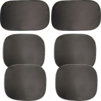 Obrázok produktu pre Tienidlo na okno auta - (balenie 6 ks) - 50 x 30 cm a 44 x 38 cm lepiaca ochrana okien auta - ochrana pred slnkom, oslnením a UV žiarením