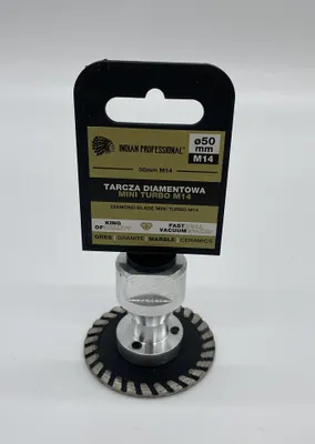 Obrázok produktu pre Diamantový rezací kotúč 50 mm M14 Mini Turbo Indian Profesionálny a presný rez pre menšie práce, vysoká životnosť a vynikajúci výkon.