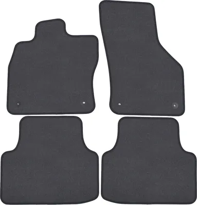 Image de Tapis De Sol De Qualité Supérieure Anthracite Pour Skoda Octavia 3 2013-2019 4pcs, Base Antidérapante, Couleur Anthracite