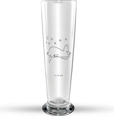 Produktbild von Mr. & Mrs. Panda Bierglas Einhorn Sternenhimmel - Transparent - Geschenk, Verrückt, Einhörner, Weißbierglas, Weizenbier Glas, Unicorn, Sterne, Mr Mrs Weizenglas, Weizen