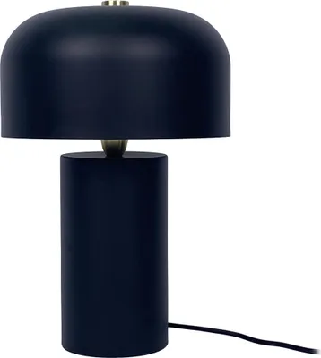 Produktbild von Relaxdays Tischlampe, Pilz Design, Metall, E14, Nachttischlampe mit Kabel, HxD: 40 x 25 cm, Schreibtischlampe, schwarz