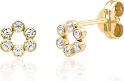 Produktbild von JEWLIX Damen Ohrstecker aus 9-karätigem Gold mit Zirkonia