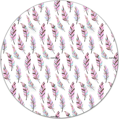 Produktbild von Glas-Herdabdeckplatte Glaskeramikkochfeld-Abdeckung Schneideplatten - 40 cm - Federn rosa und weiß