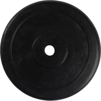 Produktbild von VirtuFit Gummi-Hantelscheibe 10 kg Schwarz 30 mm