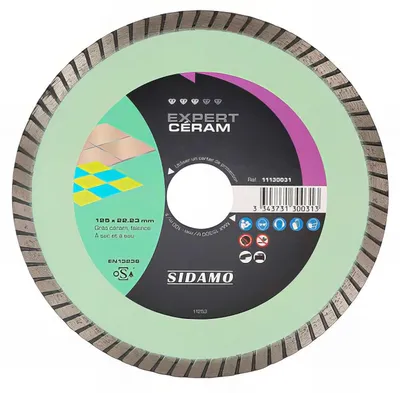 Productafbeelding van Diamantzaagschijf voor keramiek, Ø 125 x 22,23 x 7 mm, geschikt voor steengoed en keramiek