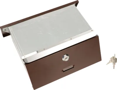 Immagine prodotto di KOTARBAU® Cassetta per le lettere a muro con profondità regolabile da 160 a 295 mm Cassetta per le lettere da incasso per muri di casa e recinzioni Marrone