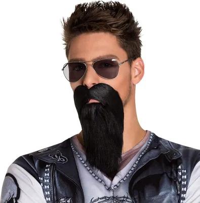 Produktbild von Bart "Biker" zum Kostüm | Schwarz