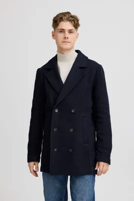 Produktbild von Casual Friday CFVILMER Herren Wintermantel Wollmantel Winterjacke Zierknöpfe Reverskragen Knöpfen regular fit
