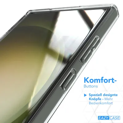Produktbild von EAZY CASE Hülle kompatibel mit Samsung Galaxy S23 Ultra Schutzhülle Silikon, Ultra dünn, Slimcover, Handyhülle, Silikonhülle, Backcover, Durchsichtig, Klar Transparent