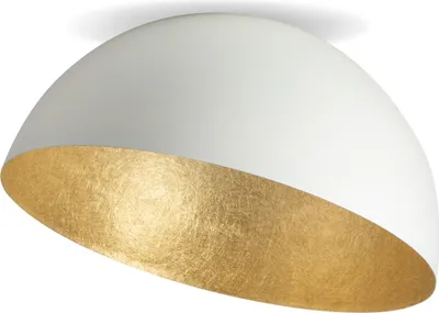 Obrázok produktu pre Dekoratívne bielo-zlaté okrúhle stropné svietidlo 50 cm do obývačky nad stôl Sfera 1xE27 15W Sigma Lighting