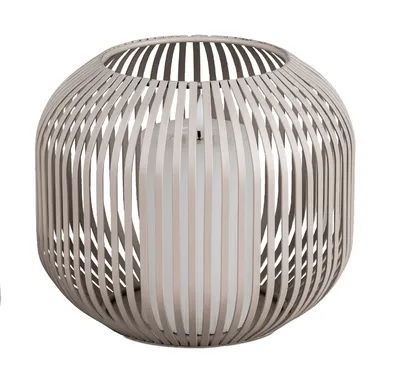 Produktbild von Windlicht Wili Stäbe in Kugelform H. 18cm grau aus Metall Formano