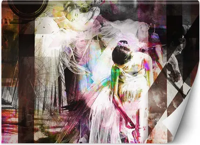 Produktbild von Vlies fototapete Ballerinas abstrakt 368x254 cm Feeby Bunt inkl. Kleber einfache Montage