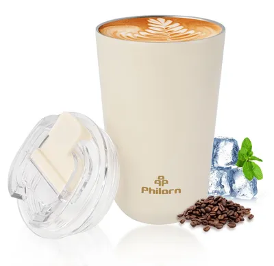 Isolierbecher 380 ml – auslaufsicherer Reisebecher mit Deckel