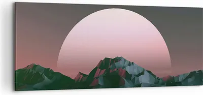 Produktbild von Bild auf Leinwand - Leinwandbild - Einteilig - Landschaft Berge Sonne - 120x50cm - Wand Bild - Wanddeko - Wandbilder - Leinwanddruck - Bilder - Wanddekoration - Leinwand bilder - AB120x50-4320