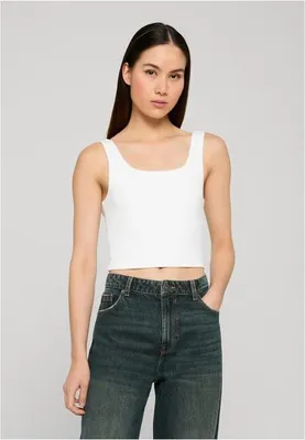 Immagine prodotto di Canotta da donna Urban Classics Ladies Cropped in poliammide, bianca - S