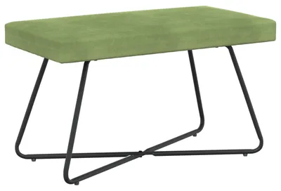 Imagen del producto de vidaXL Banco tapizado en terciopelo, color verde, 80 x 40 x 45 cm
