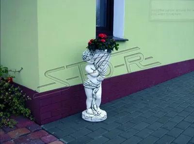 Produktbild von Blumenkübel Pflanz Kübel Dekoration Figur Blumentöpfe Garten Vasen Gefäss 384