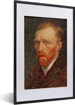 Produktbild von MuchoWow® MuchoWow® Gerahmtes Poster Selbstporträt - Vincent van Gogh 40x60 cm - Poster mit zchwarzem Bilderrahmen - Poster in Rahmen