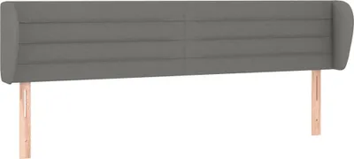 Produktbild von vidaXL Kopfteil mit Ohren Dunkelgrau 163x23x78/88 cm Stoff