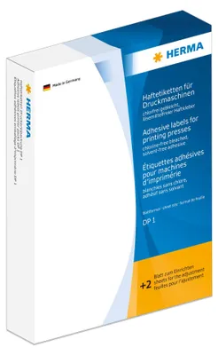 Produktbild von Haftetiketten für Druckmaschinen DP1 weiß 34x67 mm Papier matt 1000 St.