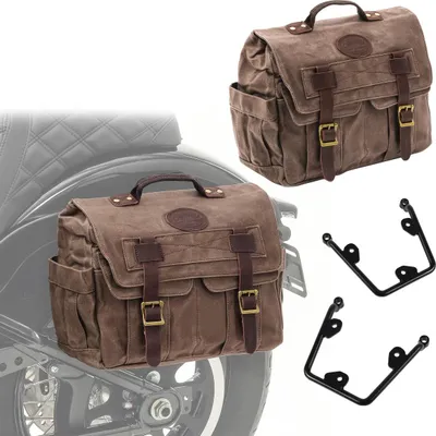 Produktbild von Set 2x Satteltaschen + Halter für Honda Rebel 1100 21-25 CV1F-braun