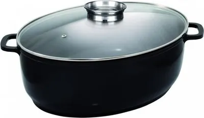 Produktbild von Ovale auflaufform aus aluminiumguss 43cm schwarz Baumalu 382931