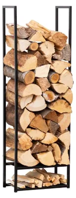 Zdjęcie produktu dla Stalowy stojak na drewno opałowe Westmann Porthos czarny 40x20x120 cm