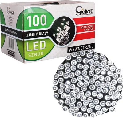 Immagine prodotto di Luci per albero di Natale 100 LED interno bianco freddo con presa di corrente aggiunta