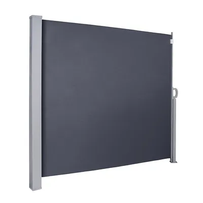 Obrázok produktu pre Jopassy bočná markíza Markízy Výsuvné 160x300cm Hliníková zástena Ochrana proti vetru Ochrana proti slnku Bočná roleta Sivá