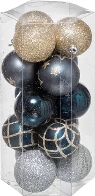 Produktbild von Weihnachtskugeln aus Kunststoff, Ø 5 cm, 15er-Set